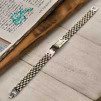 خرید دستبند فلزی پلاکدار رولکس کیفیت عالی رنگ ثابت ضد حساسیت کد 1216763 - ردگل