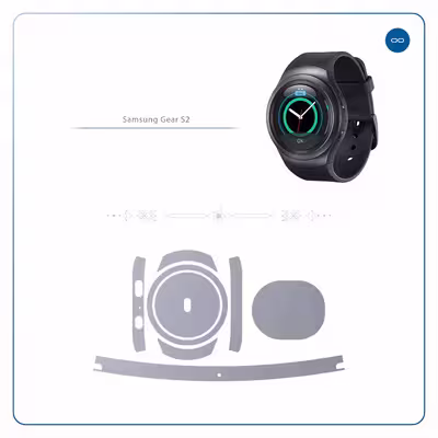 برچسب ماهوت طرح Matte-Silver مناسب برای ساعت هوشمند سامسونگ Galaxy Gear S2