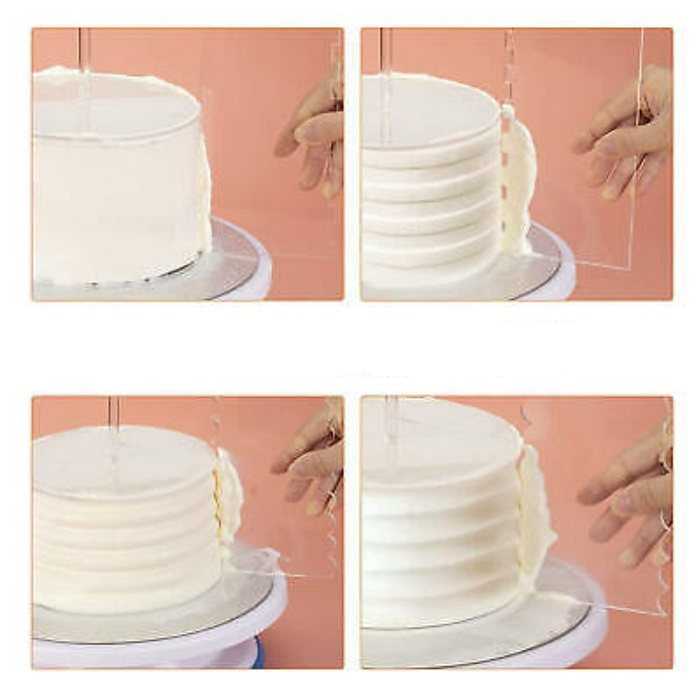 ابزار تزیین کیک به گز مدل  صفحه گاناش خامه کشی کد 23.5 مجموعه 2 عددی