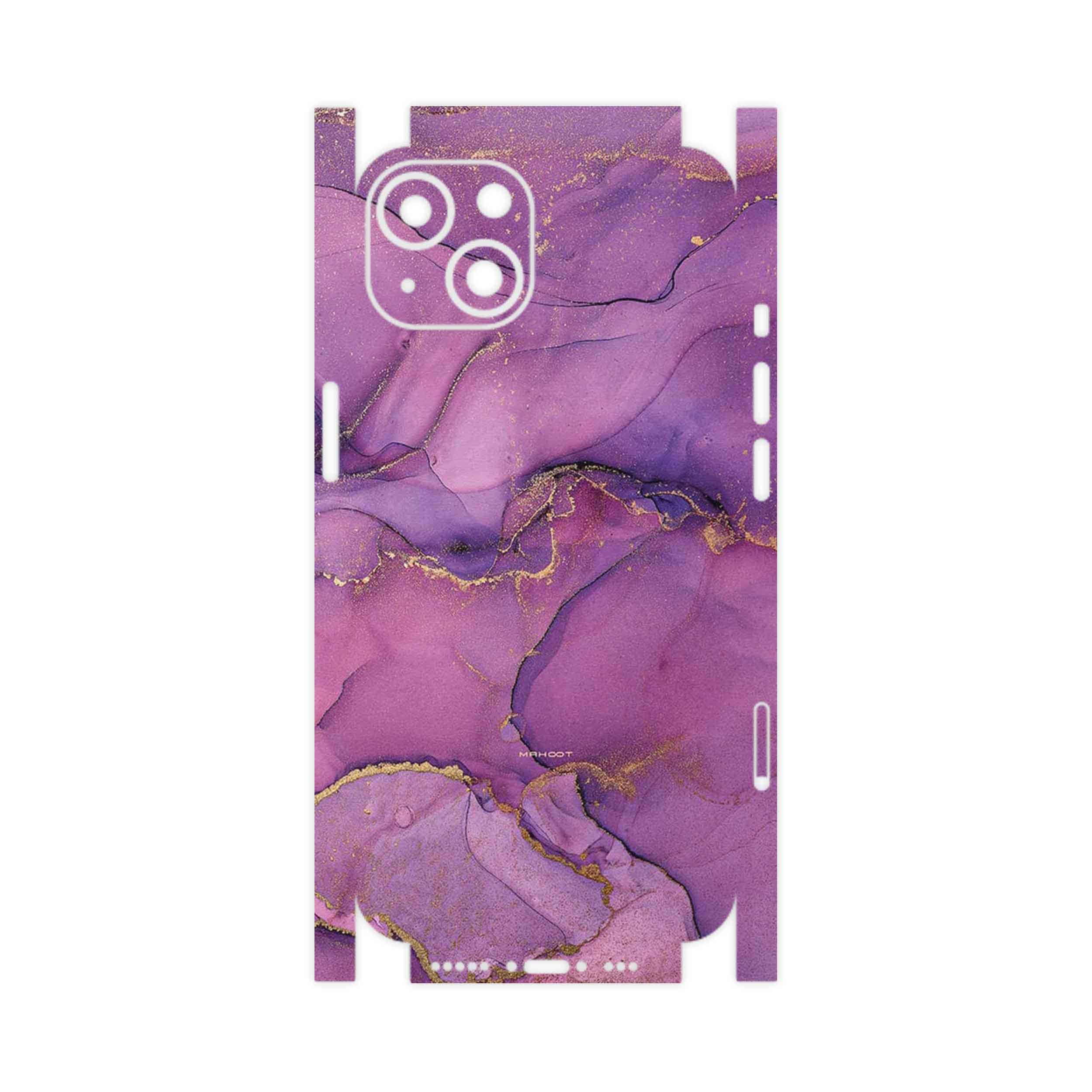 برچسب پوششی ماهوت مدل Purple Marble-FullSkin مناسب برای گوشی موبایل اپل iPhone 13