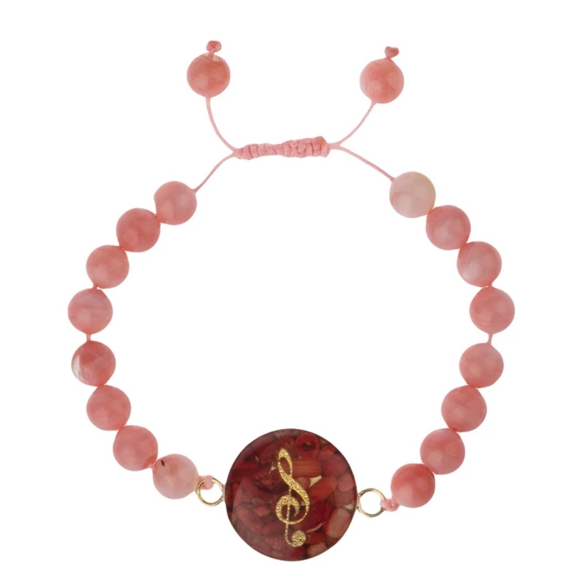 دستبند طرح نوت با سنگ کوارتز اصل