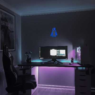 چراغ دیواری نئون دیزاین طرح Pubg-GL_BL