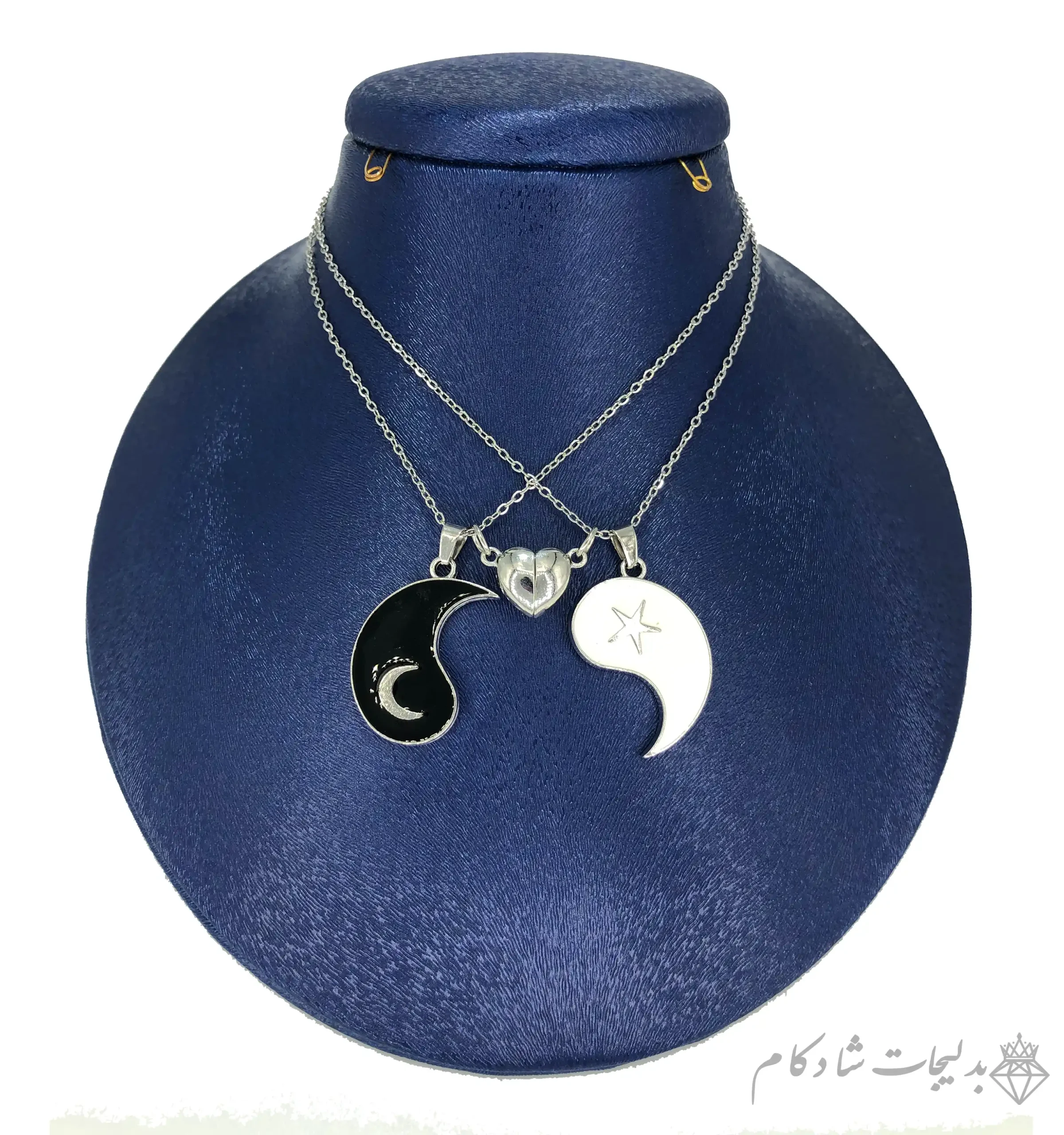 ست گردنبند یین یانگ طرح ماه و ستاره