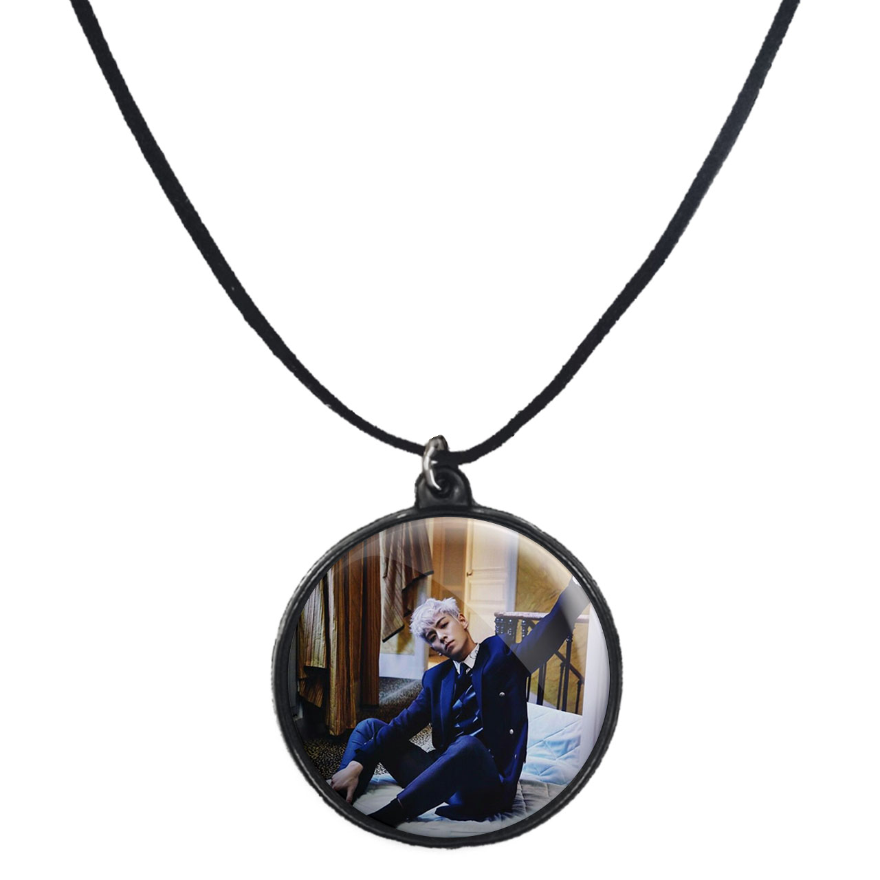 گردنبند پرمانه طرح گروه موسیقی بیگ بنگ کد pmb.15216 مدل دو طرفه