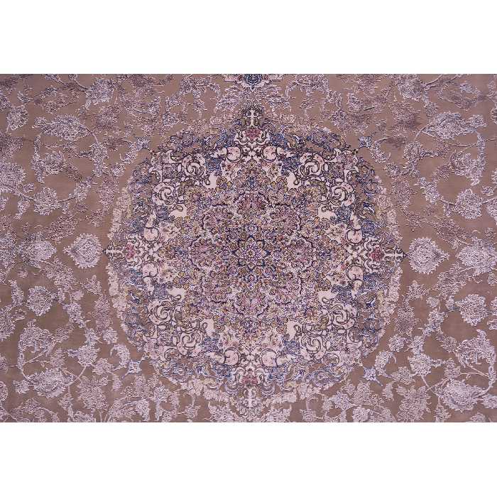 فرش ماشینی زمرد مشهد مدل 50001 زمینه بژ