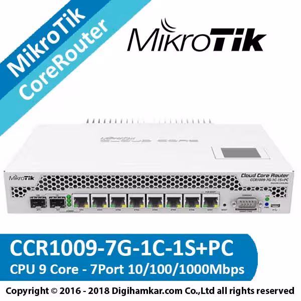 کر روتر میکروتیک مدل CCR1009-7G-1C-1S PC