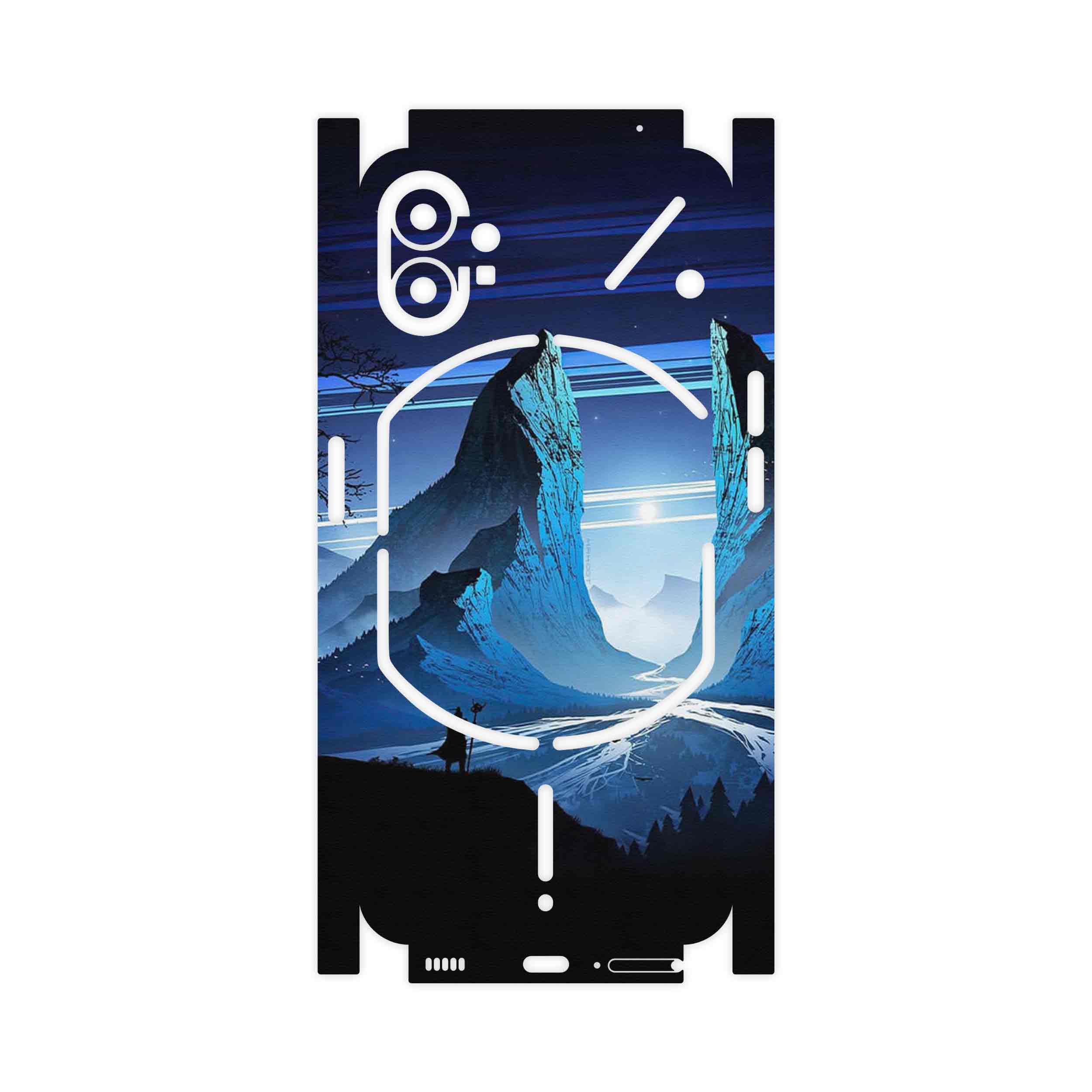 برچسب پوششی ماهوت مدل Blue Mountains Digital Art-FullSkin مناسب برای گوشی موبایل ناتینگ Phone 1