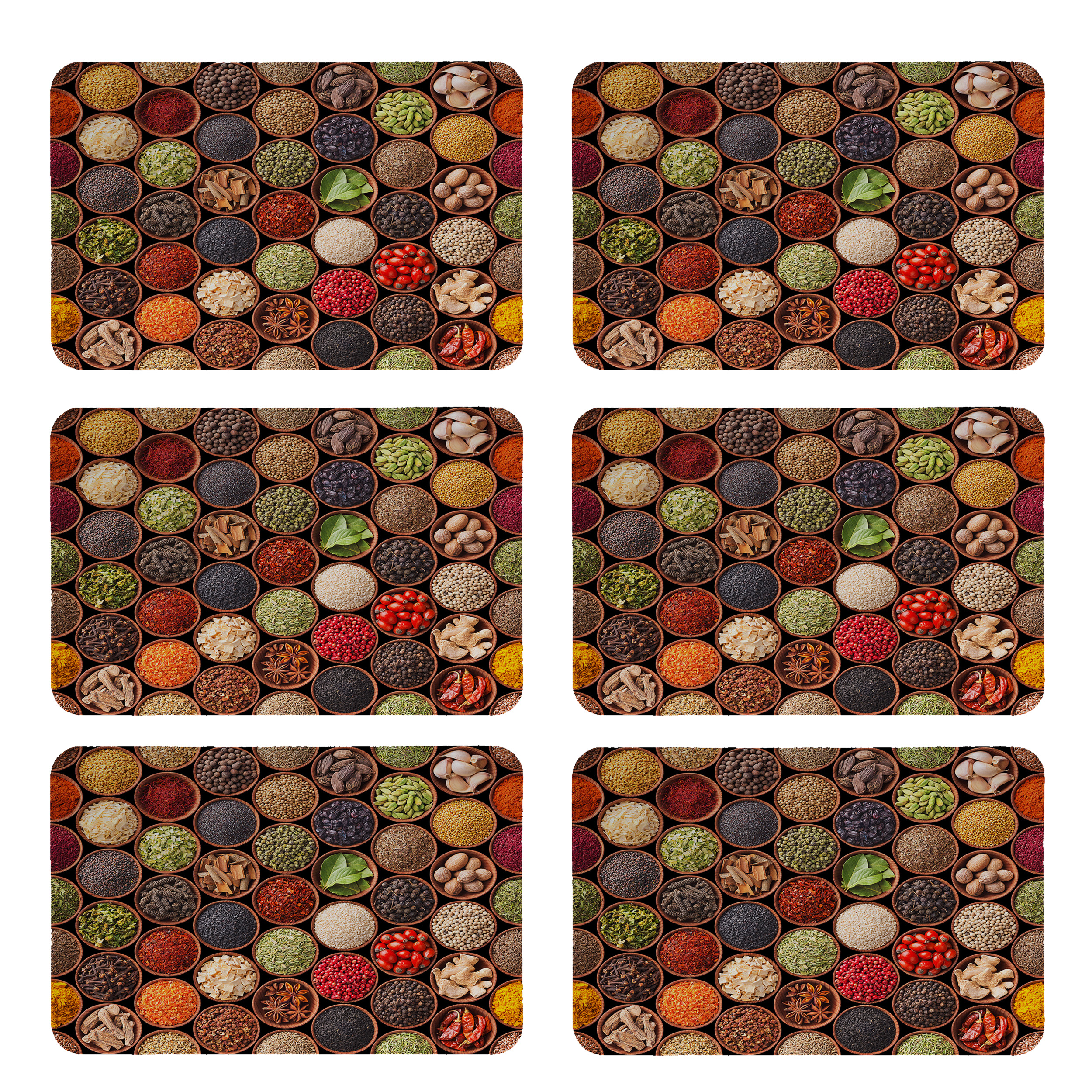 زیربشقابی طرح ادویه کد 5050 بسته 6 عددی