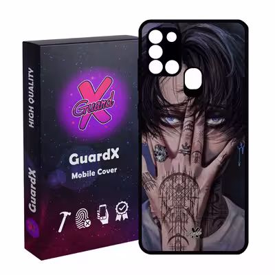 کاور گارد ایکس طرح لیوای آکرمن انیمه مدل Glass10557 مناسب برای گوشی موبایل سامسونگ Galaxy A21s