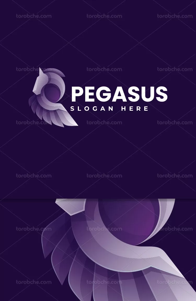 وکتور لوگو اسب بالدار | گرافیک با طعم تربچه