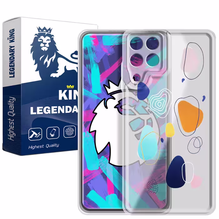 کاور  لاین کینگ مدل خال رنگی مناسب برای گوشی موبایل سامسونگ Galaxy A22 4G