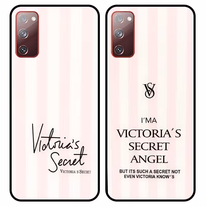 قاب پشت گلس دخترانه مدل ویکتوریا سیکرت برای گوشی Samsung Galaxy S20 FE طرحدار فانتزی آنجل و بیوتی Victoria Arrival Glass case