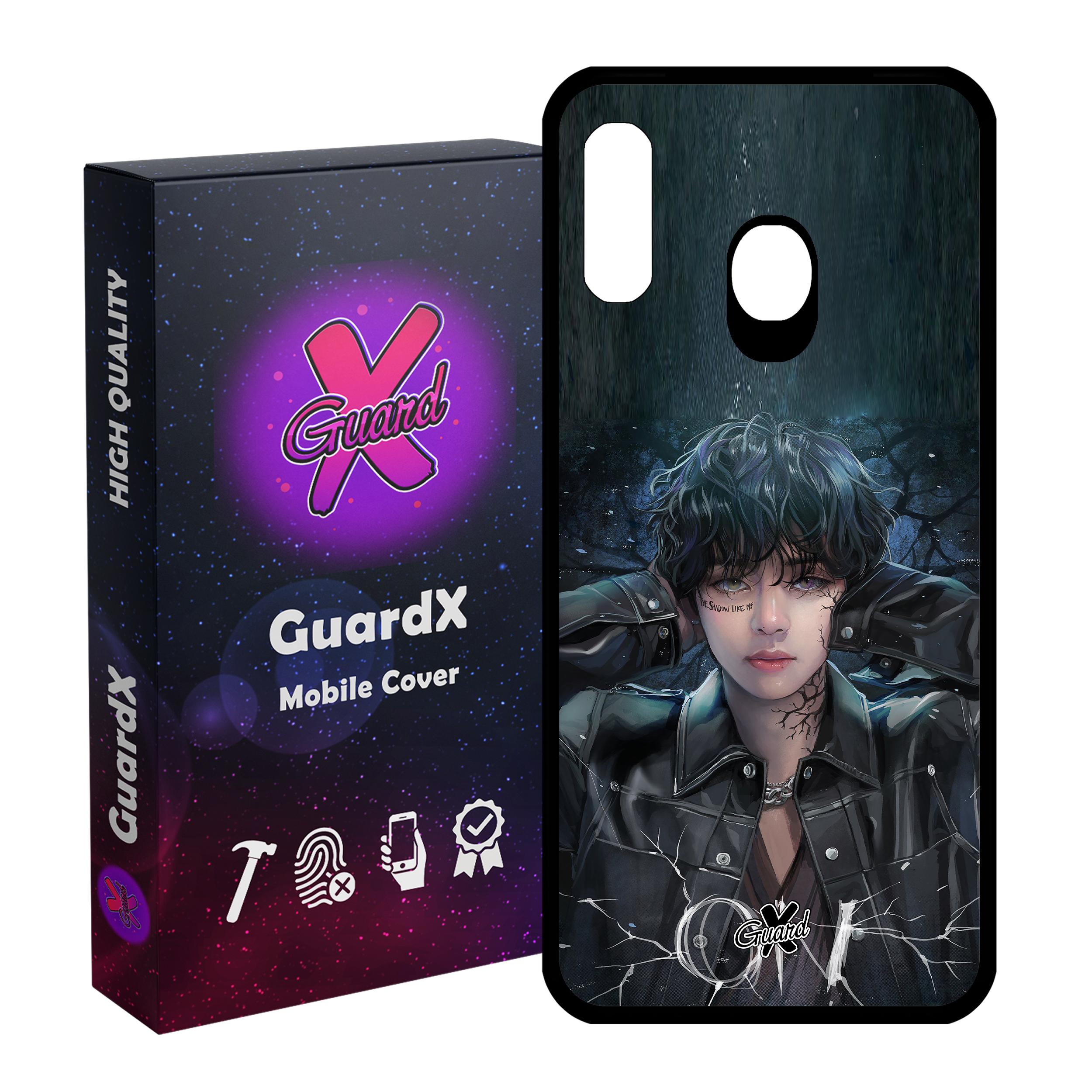 کاور گارد ایکس طرح Girl مدل Glass10374 مناسب برای گوشی موبایل سامسونگ Galaxy A20 / A30 / M10s