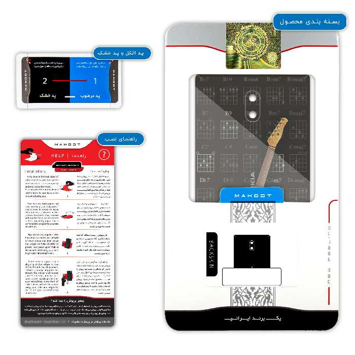 برچسب پوششی ماهوت مدل Guitar-Instrument مناسب برای گوشی موبایل نوکیا 3