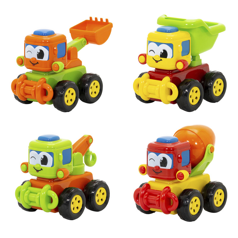 ماشین بازی مدل Happy Trucks مجموعه 4 عددی