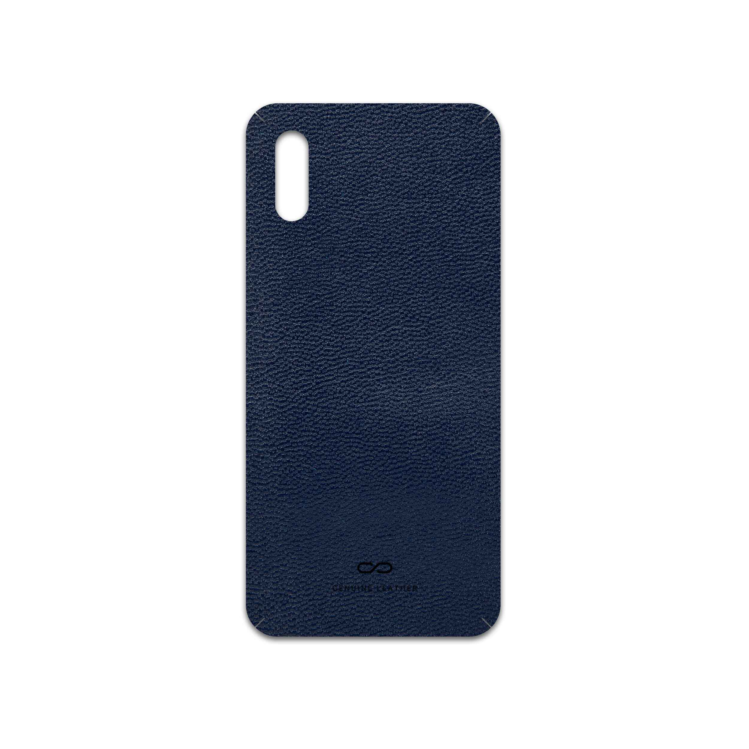 برچسب پوششی ماهوت مدل Deep-Blue-Leather مناسب برای گوشی موبایل شیائومی Redmi 9i Sport