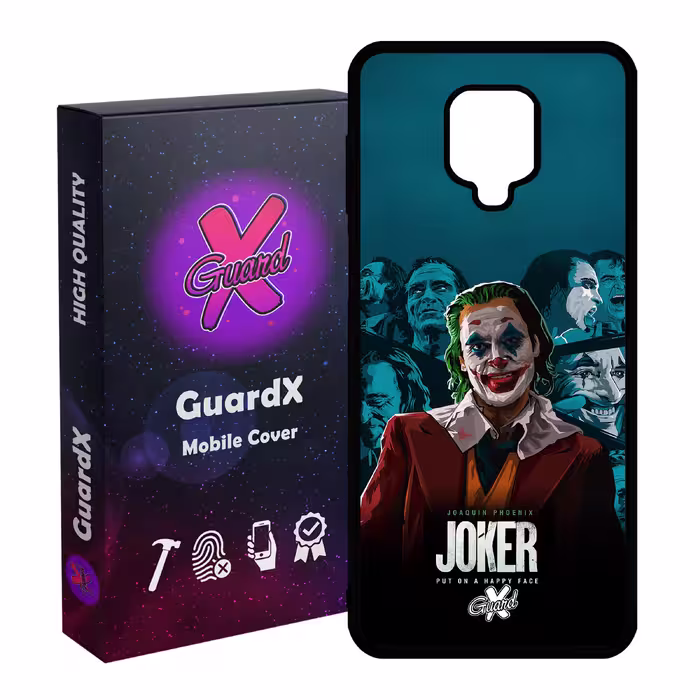 کاور گارد ایکس طرح جوکر مدل Glass10201 مناسب برای گوشی موبایل شیائومی Redmi Note 9S / Note 9 Pro / Note 9 Pro Max