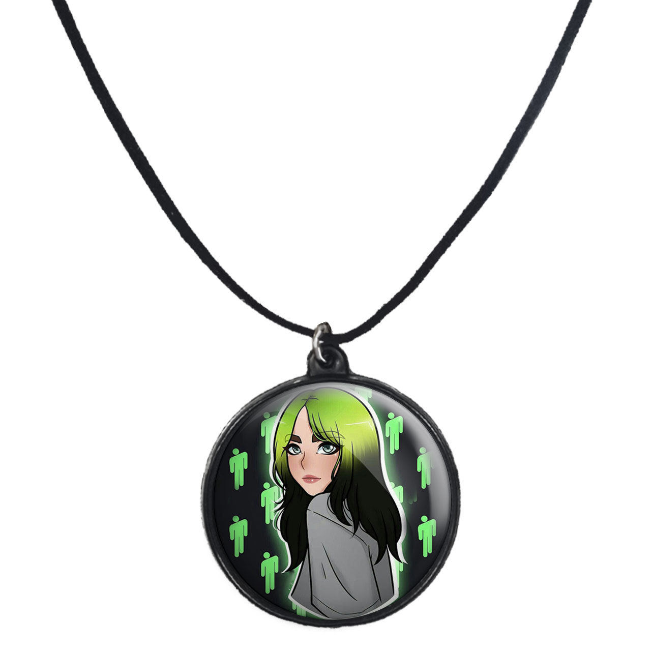 گردنبند پرمانه طرح billie eilish کد pmb.26308مدل دو طرفه