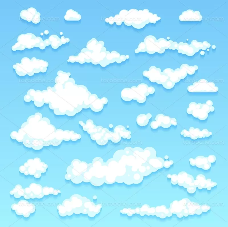 وکتور ابر با کیفیت | گرافیک با طعم تربچه