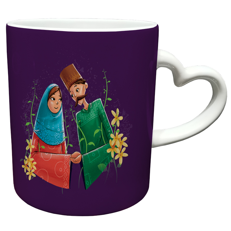 ماگ مدل دسته قلبی طرح عید نوروز کد 21