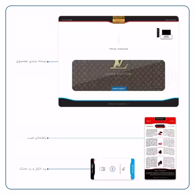 برچسب پوششی ماهوت مدل LOUIS-VUITTON-Logo مناسب برای تبلت لنوو Miix 320 2017