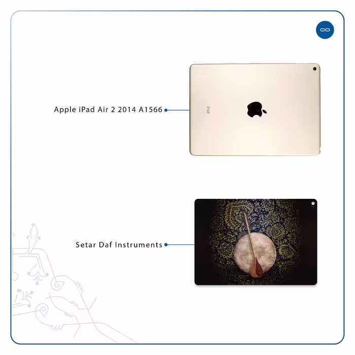 برچسب پوششی ماهوت مدل Setar-Daf-Instruments مناسب برای تبلت اپل iPad Air 2 2014 A1566