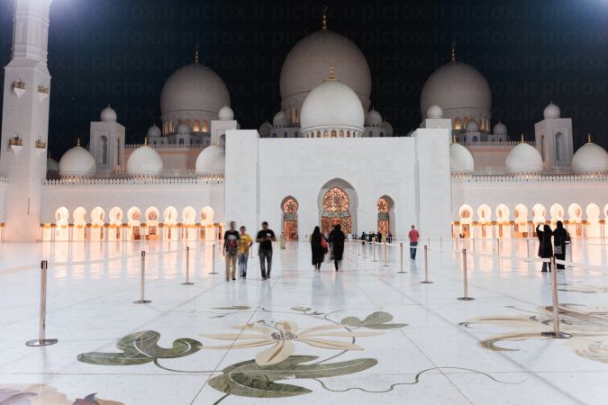 خرید و دانلود عکس باکیفیت از نمای داخلی مسجد شیخ زاید | پیک فاکس | Pic Fox