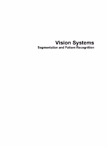 خرید و دانلود نسخه کامل کتاب Vision systems: segmentation and pattern recognition