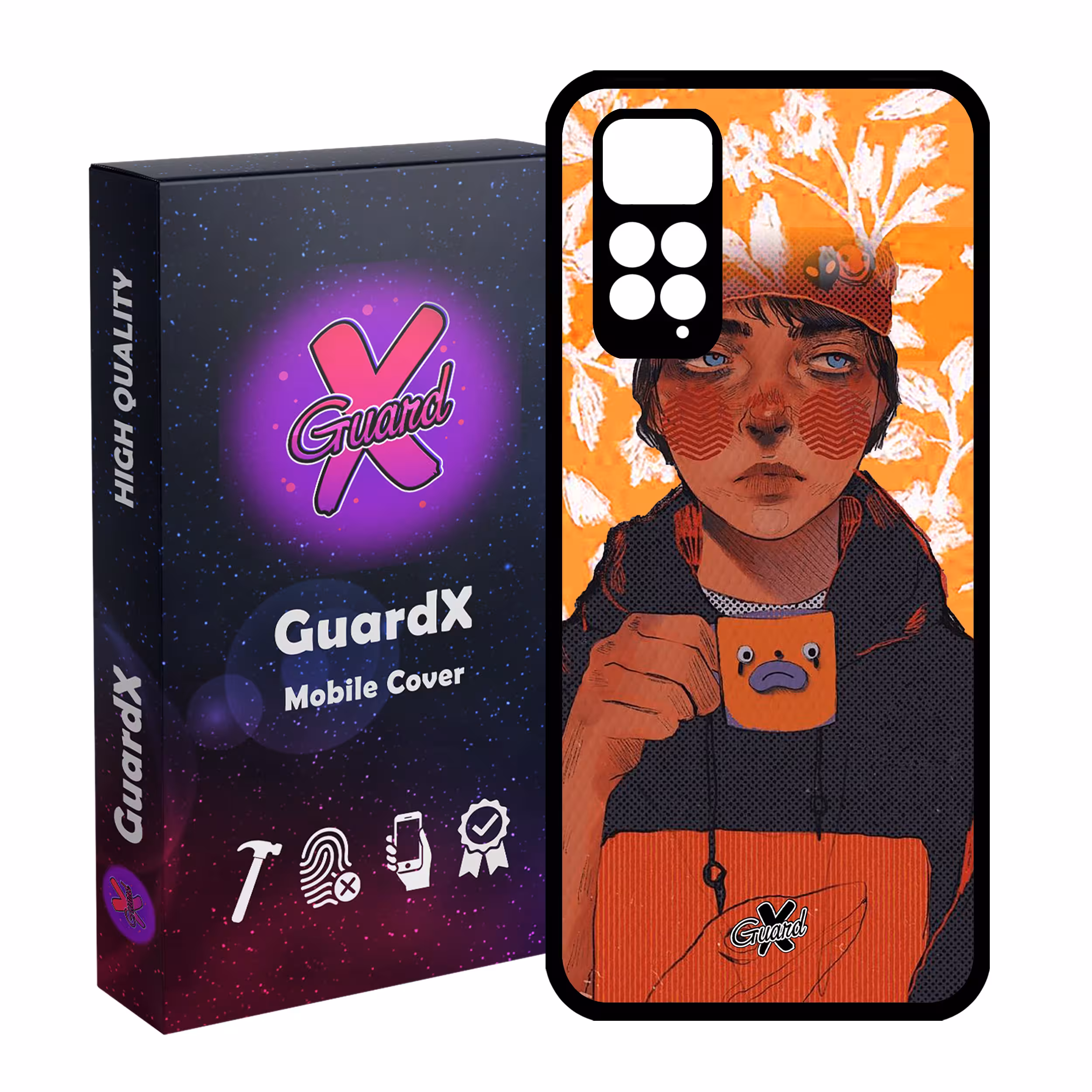 کاور گارد ایکس طرح Girl مدل Glass10319 مناسب برای گوشی موبایل شیائومی Redmi Note 11S/ Note 11 4G