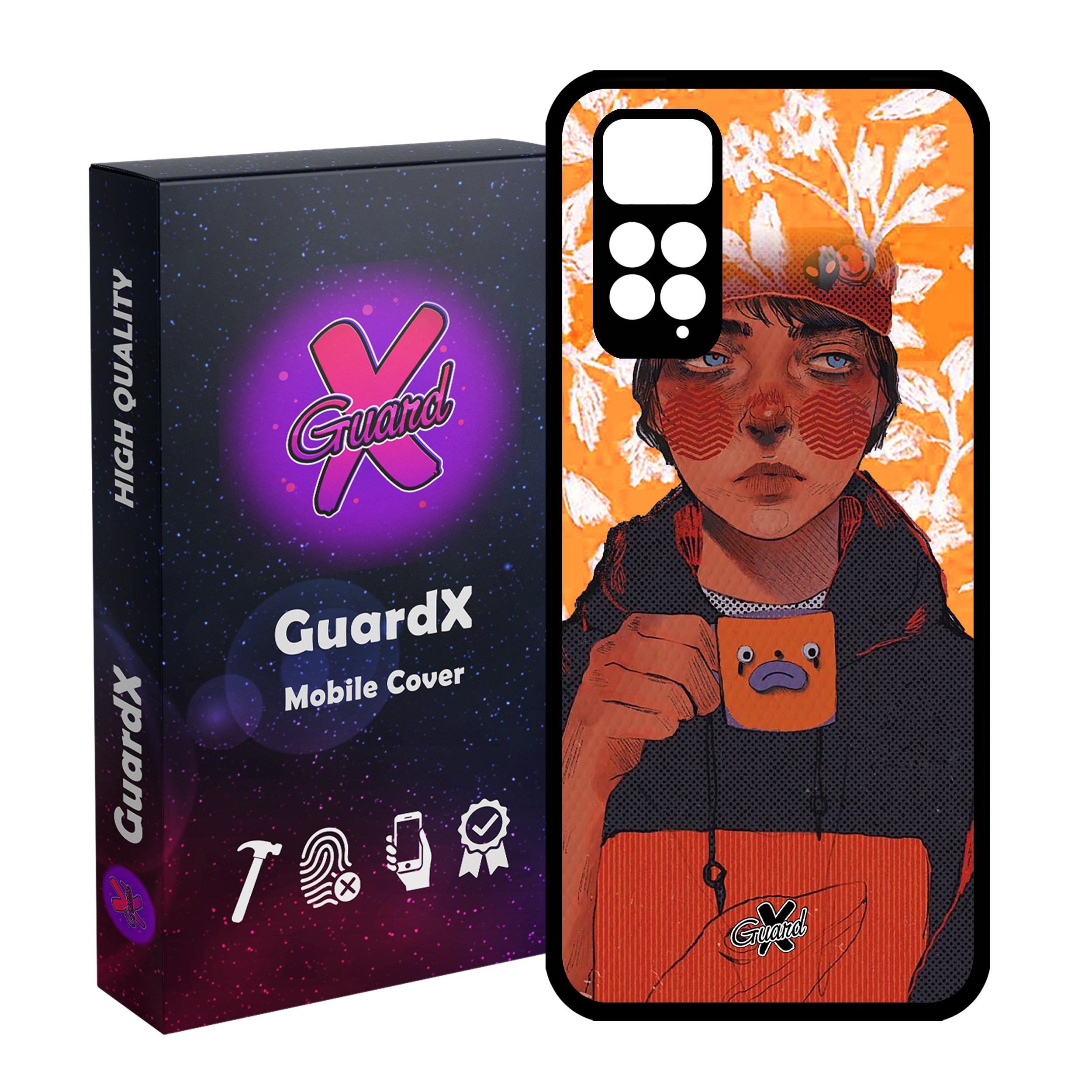 کاور گارد ایکس طرح Girl مدل Glass10319 مناسب برای گوشی موبایل شیائومی Redmi Note 11S/ Note 11 4G