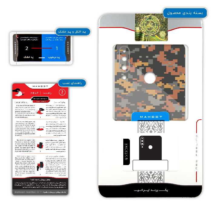 برچسب پوششی ماهوت مدل Army-Autumn-pixel مناسب برای گوشی موبایل ال جی W30