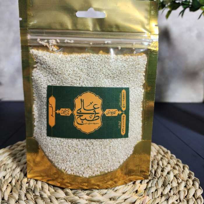 کنجد سفید 100 گرمی عالی طبخ تمیز و سورت شده و با کیفیت