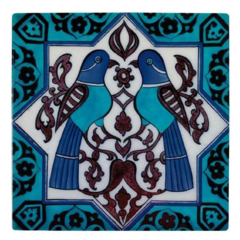 کاشی طرح دو پرنده مدل لوحی BDT112