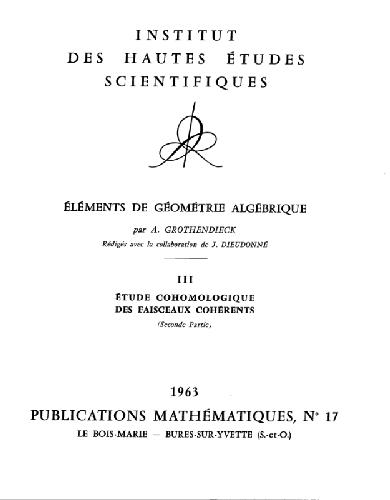 خرید و دانلود نسخه کامل کتاب EGA III 2: Etudes cohomologiques et faisceaux coherents