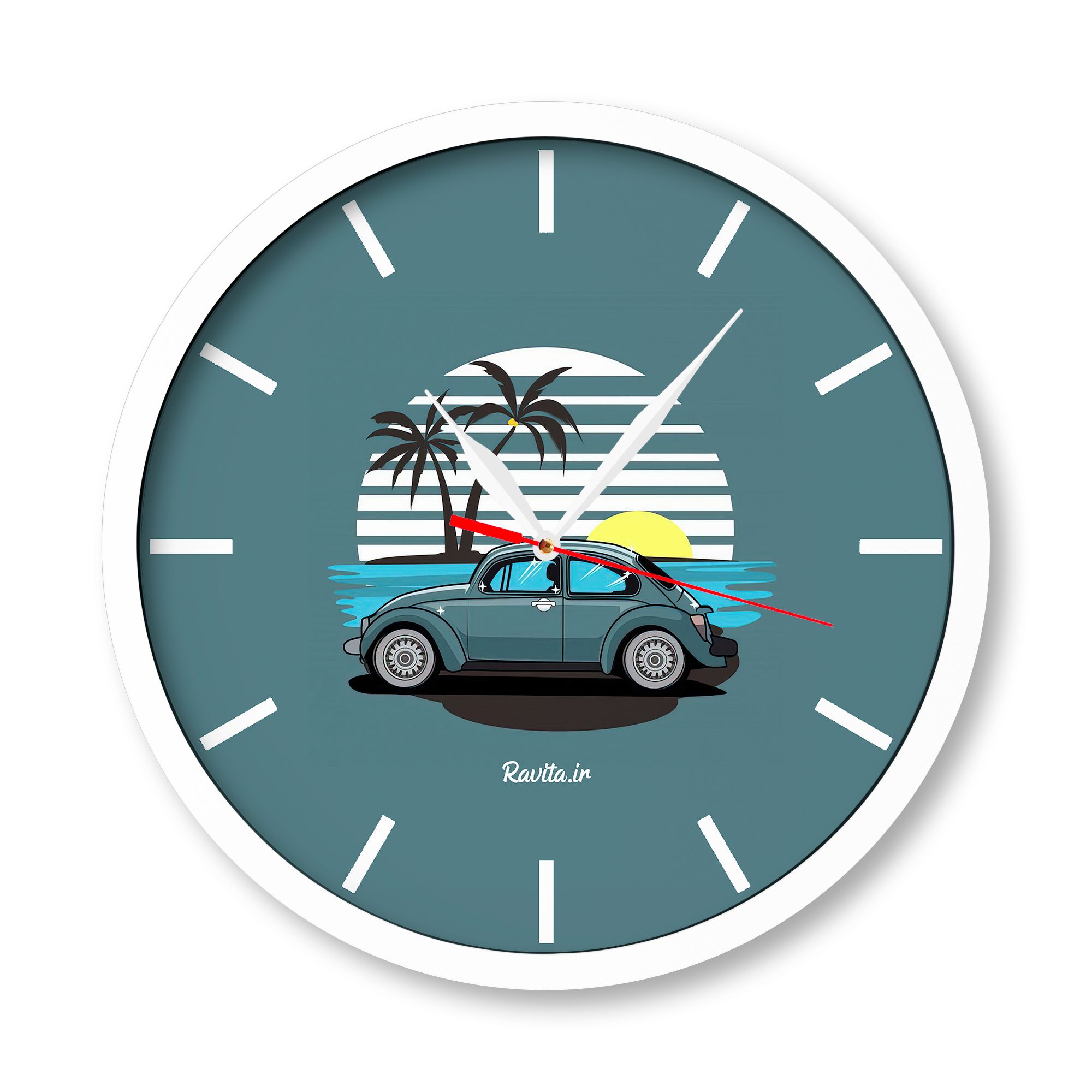 ساعت‌های دیواری راویتا طرح ماشین 3096