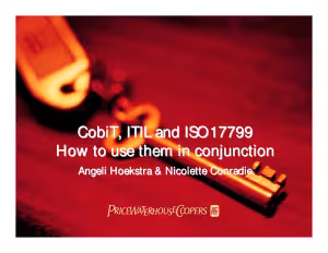 خرید و دانلود نسخه کامل کتاب COBIT, ITIL and ISO 17799. How to use them in conjunction