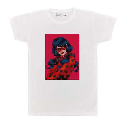 تی شرت بچگانه پرمانه طرح دختر کفشدوزکی کد pmt.5214