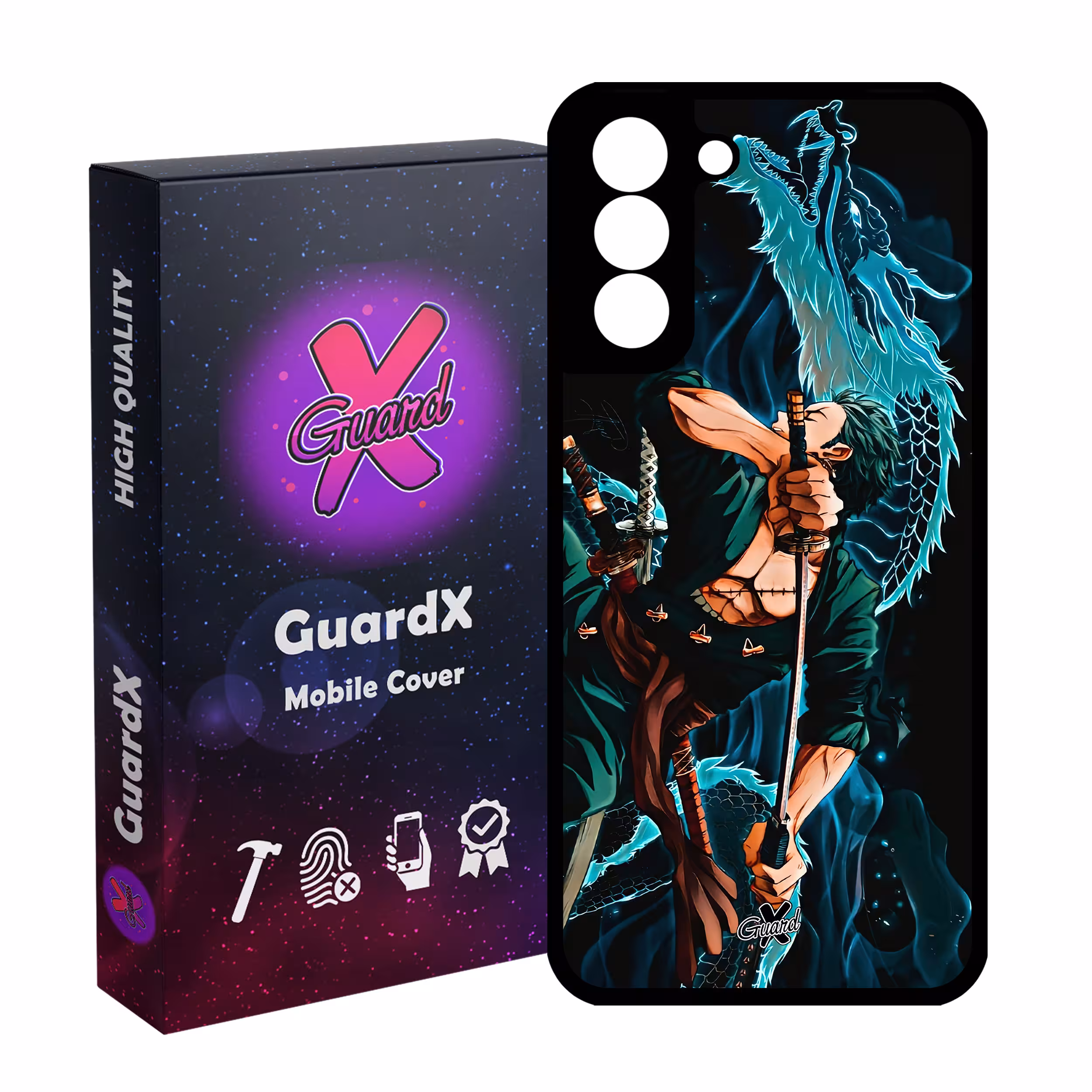 کاور گارد ایکس طرح Roronoa Zoro Anime مدل Glass10553 مناسب برای گوشی موبایل سامسونگ Galaxy S21 FE