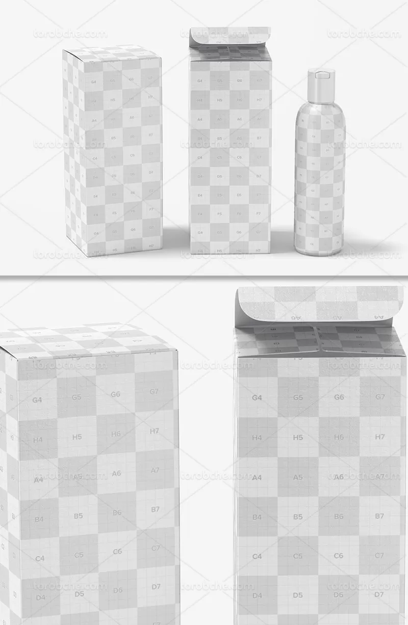 موکاپ بسته بندی شامپو لایه باز | گرافیک با طعم تربچه