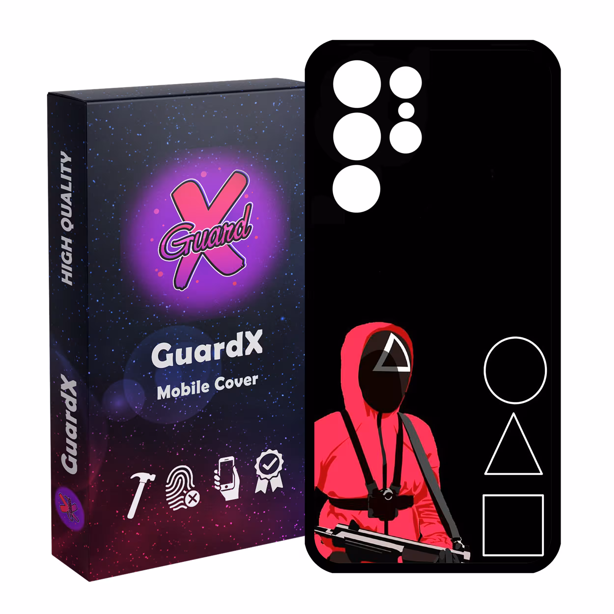 کاور گارد ایکس طرح Squid Game مدل Glass10410 مناسب برای گوشی موبایل سامسونگ Galaxy S21 Ultra