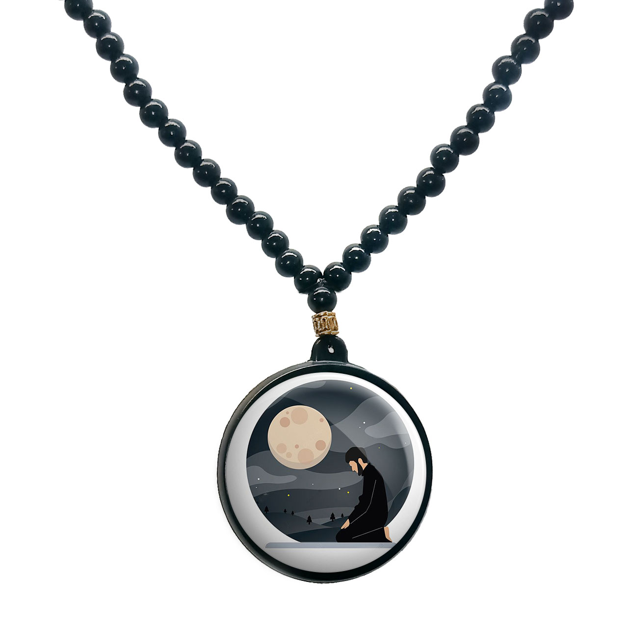 گردنبند پرمانه طرح جشن تکلیف کد pmd.25790 مدل دو طرفه