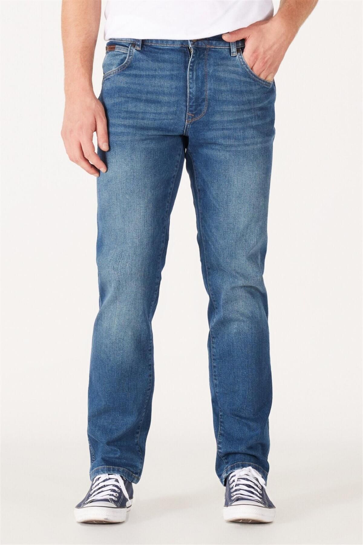 شلوار جین خاکستری مردانه کش دار معمولی کمری تگزاس Wrangler