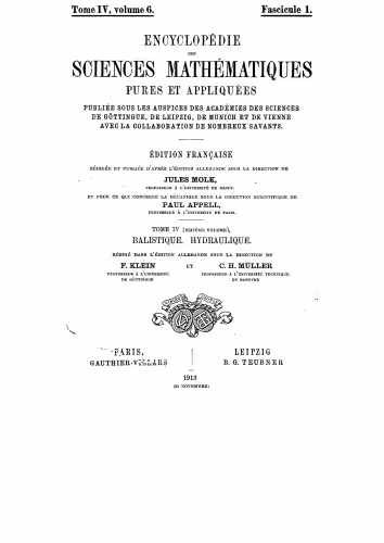 خرید و دانلود نسخه کامل کتاب Encyclopédie des sciences mathématiques, tome IV-volume 6