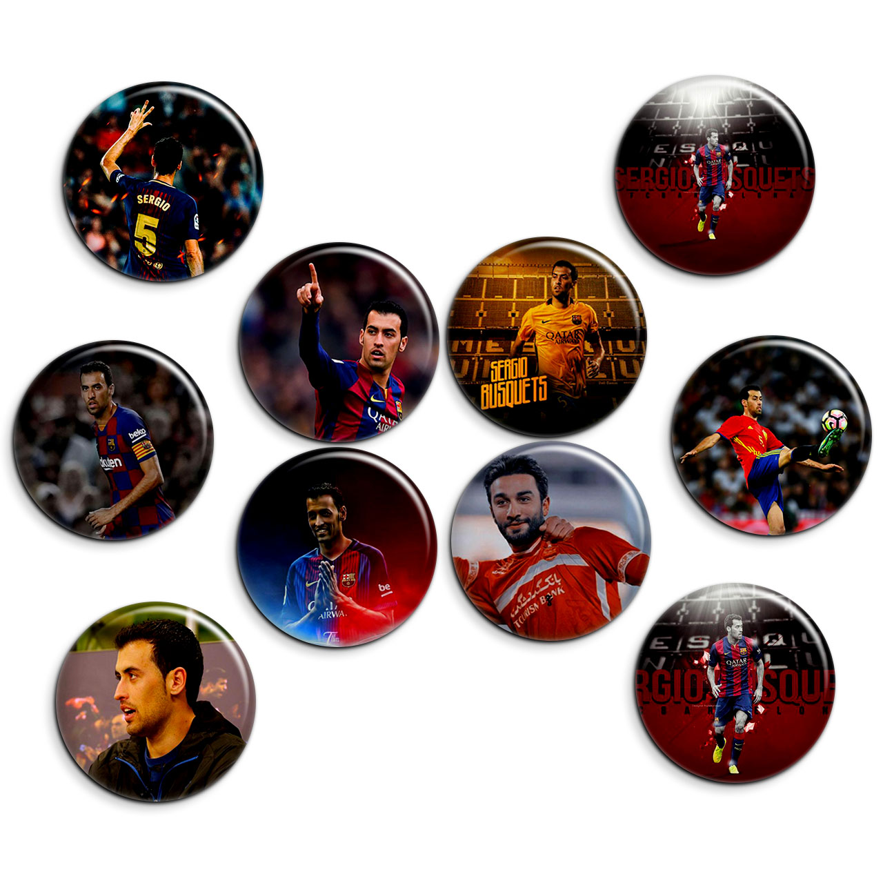 پیکسل پرمانه طرح سرخیو بوسکتس کد pmg.6999 مجموعه 10 عددی