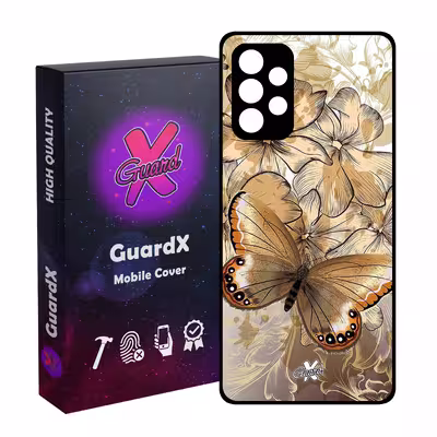 کاور گارد ایکس طرح پروانه مدل Glass10272 مناسب برای گوشی موبایل سامسونگ Galaxy A72
