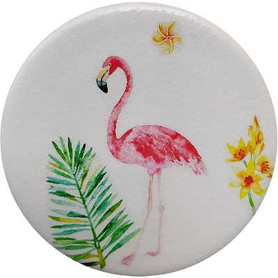 بشقاب دیوارکوب سفالی مدل برگ های استوایی مجموعه 6 عددی