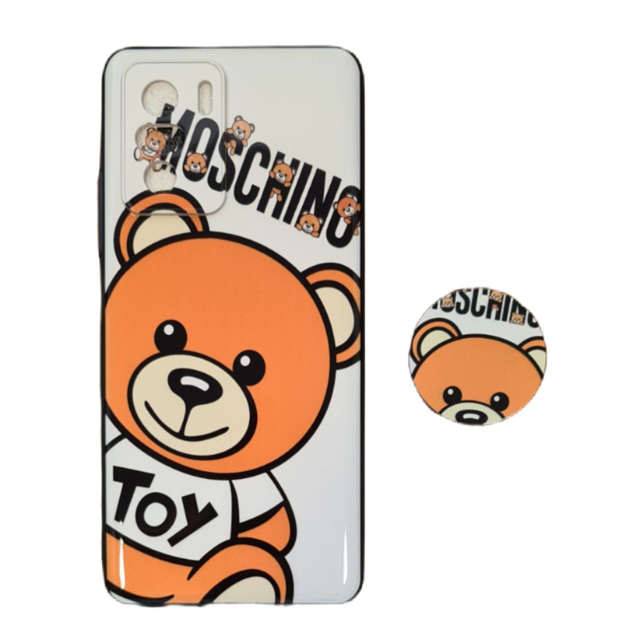 کاور طرح خرس کد 369 مناسب برای گوشی موبایل شیائومی Poco F3 به همراه پاپ سوکت