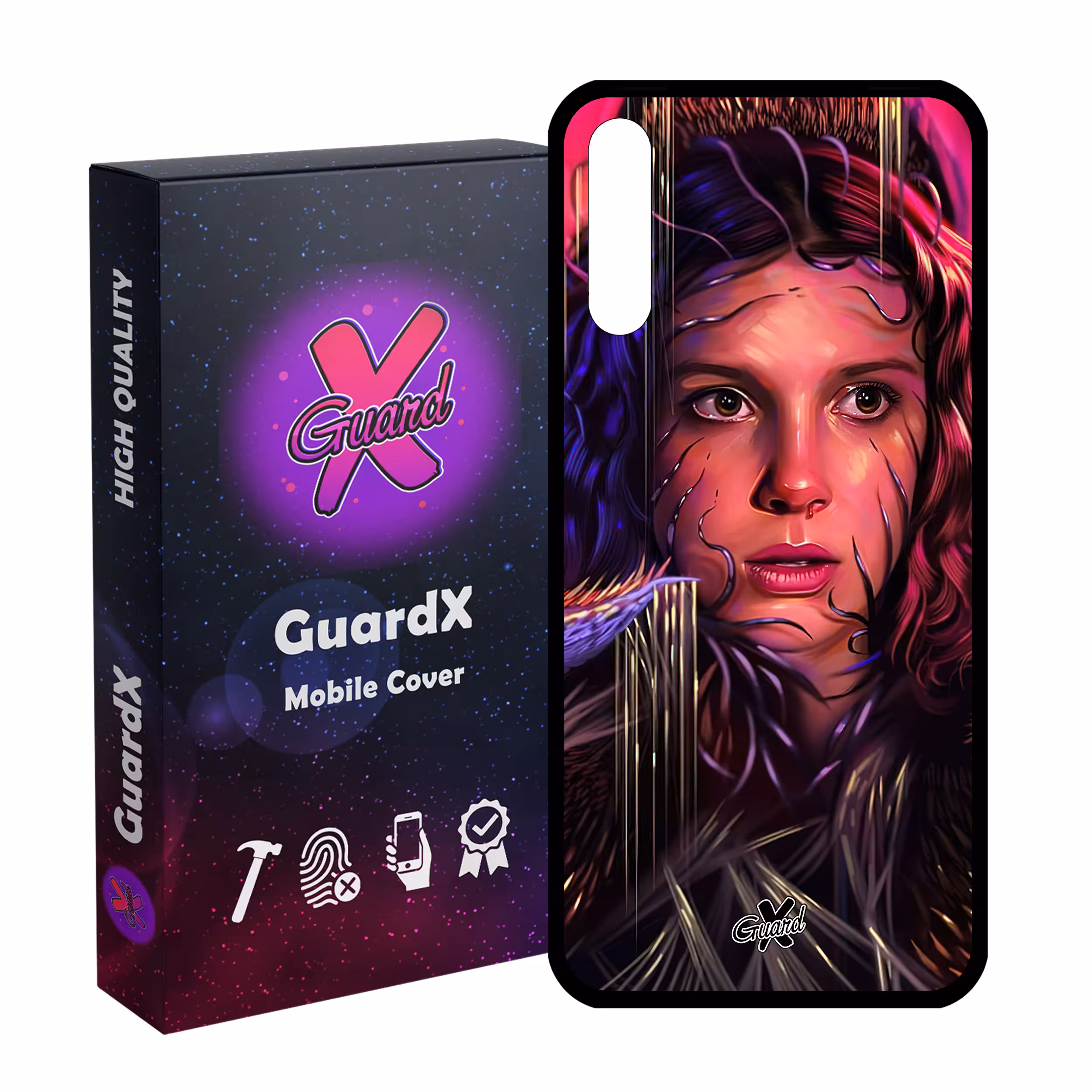 کاور گارد ایکس طرح Stranger Things مدل Glass10462 مناسب برای گوشی موبایل سامسونگ Galaxy A30s/A50/A50s