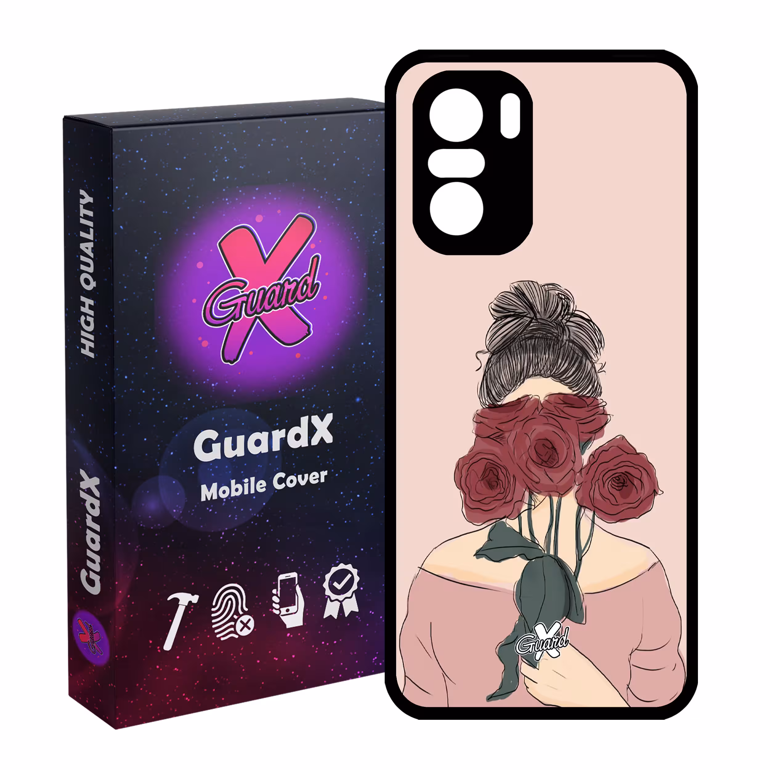 کاور گارد ایکس طرح دختر مدل Glass10284 مناسب برای گوشی موبایل شیائومی Poco F3/MI 11X/MI 11X Pro/Redmi K40/K40 Pro