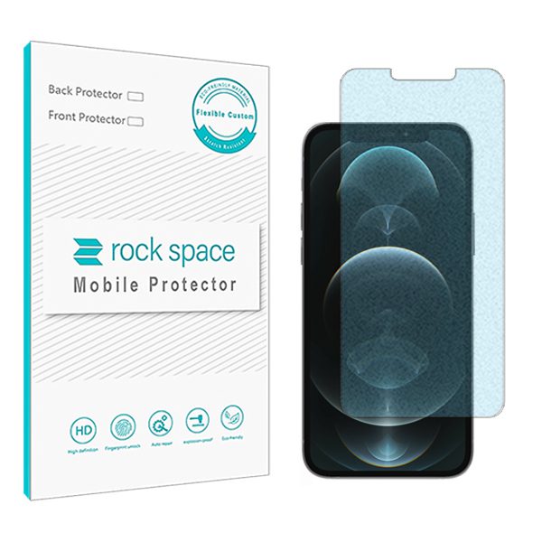 گلس آیفون iPhone 12 pro مدل نانو هیدروژل مات آنتی بلو برند راک اسپیس کد S